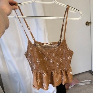 L.A Hearts Brown/Orange Floral Top